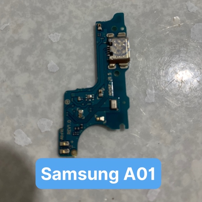 Cụm đuôi sạc, bo sạc, chân sạc, micro Samsung A01 zin hãng