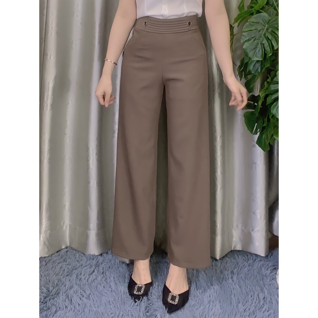Quần Tây Nữ Công Sở Dáng Suông Thiết Kế Cạp Xếp Ly Đứng Form QD27 - Candy Fashion