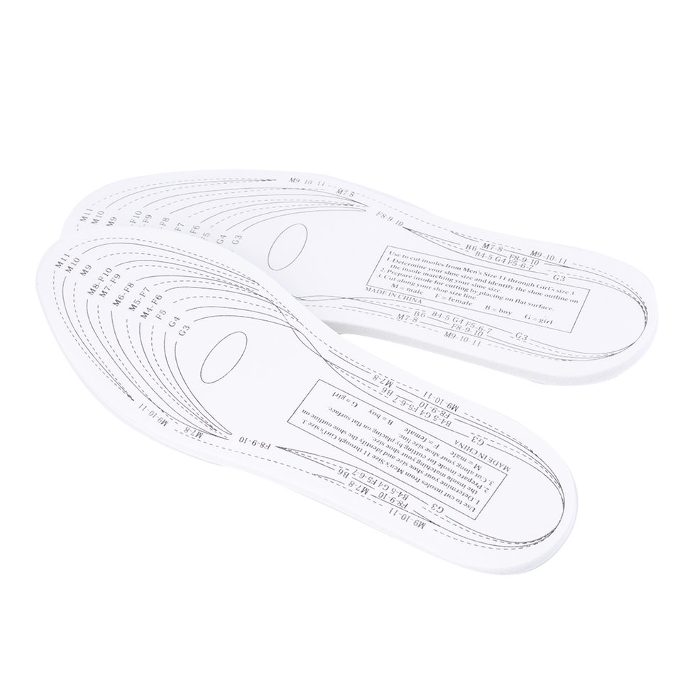 Pair Unisex Memory Foam Shoe Insoles Adjustable Men Women Shoe Cushion
