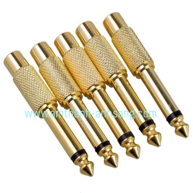 Combo 02 cái Jack chuyển đổi hoa sen sang 6 ly, rắc av ra 6.35mm