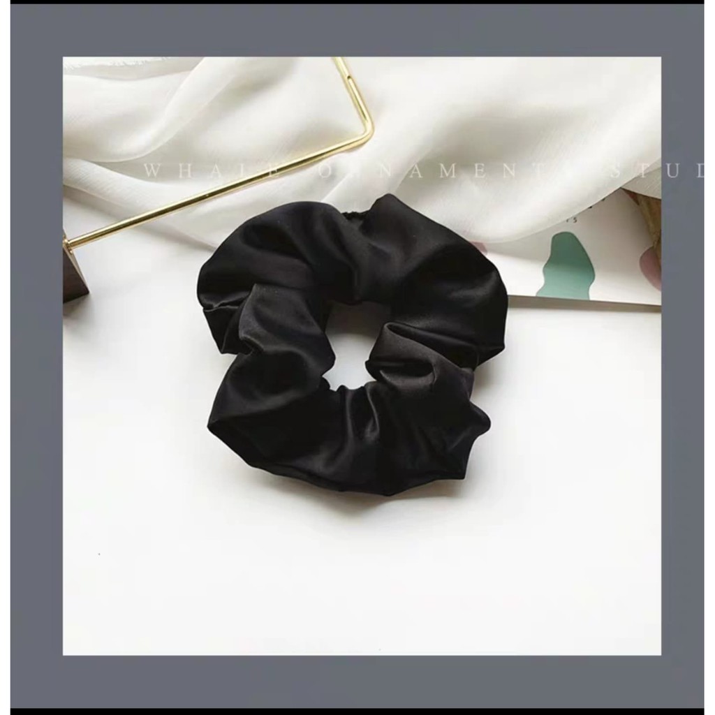 Scrunchies black jennie dây buộc tóc vải hottrend