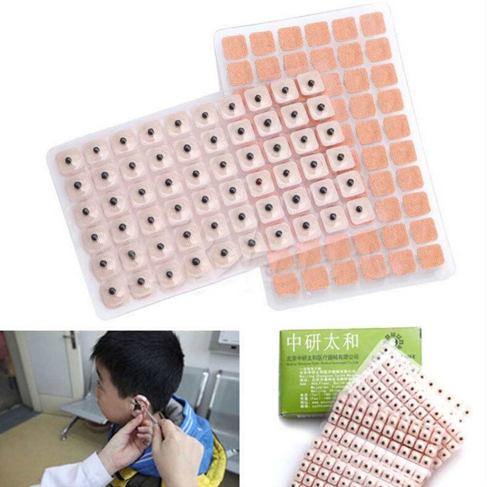 [funnyhouse]600pcs Disposable Ear Press Seeds Acupuncture Vaccaria Plaster Bean Massage