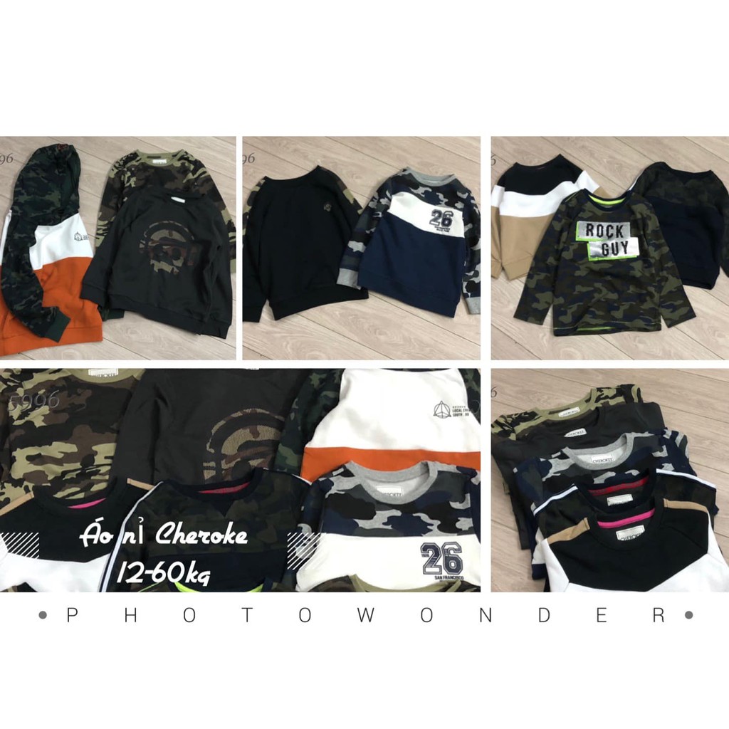 Áo nỉ da cá   Ch..ero..ke..e cực đẹp cho bé trai  Ảnh thật Rio chụp hàng có sẵn