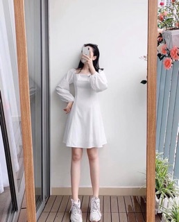 Đầm Trắng Cổ U