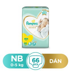 Bỉm dán Pampers cao cấp nội địa Nhật Newborn 66 miếng (<5kg)