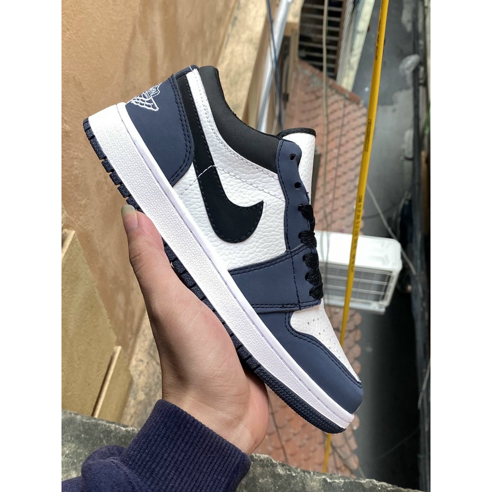 Giày 𝐉𝐨𝐫𝐝𝐚𝐧 1 low Xanh Navy, Giày JD1 low Xanh than Navy cổ thấp bản đẹp đầy đủ bill box | BigBuy360 - bigbuy360.vn