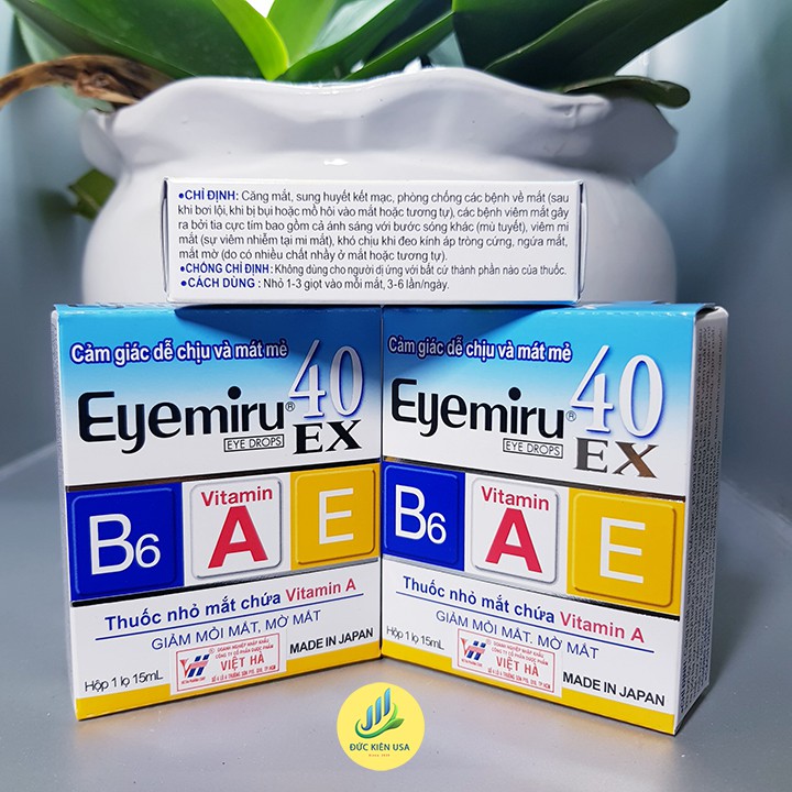 Combo 2 chai nước nhỏ mắt eyemiru 40EX nhật bản date 2023