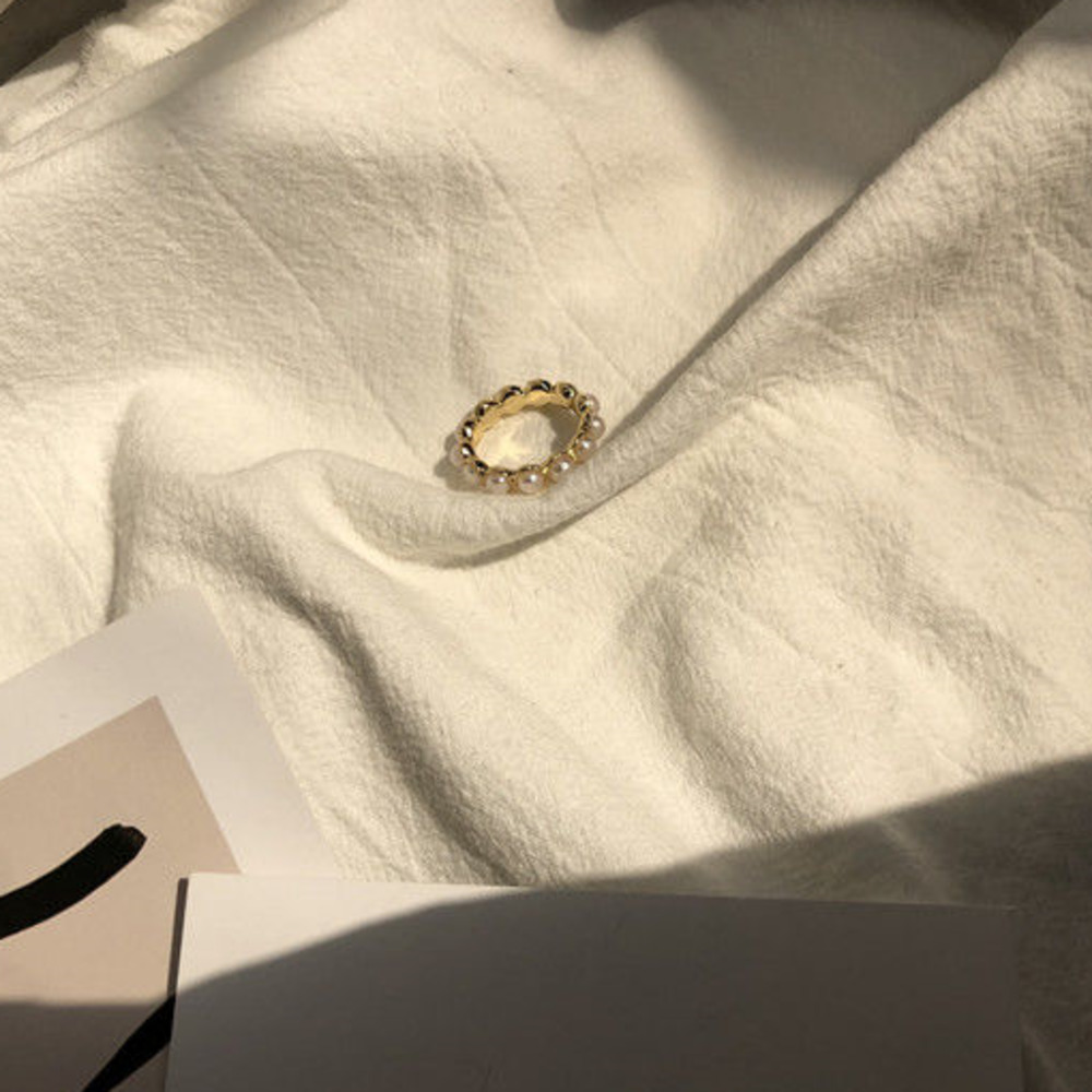 Nhẫn đeo tay đính ngọc trai giả xinh xắn cho nữ