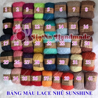 Lace Nhũ Sunshine (38k/cuộn/~100g)