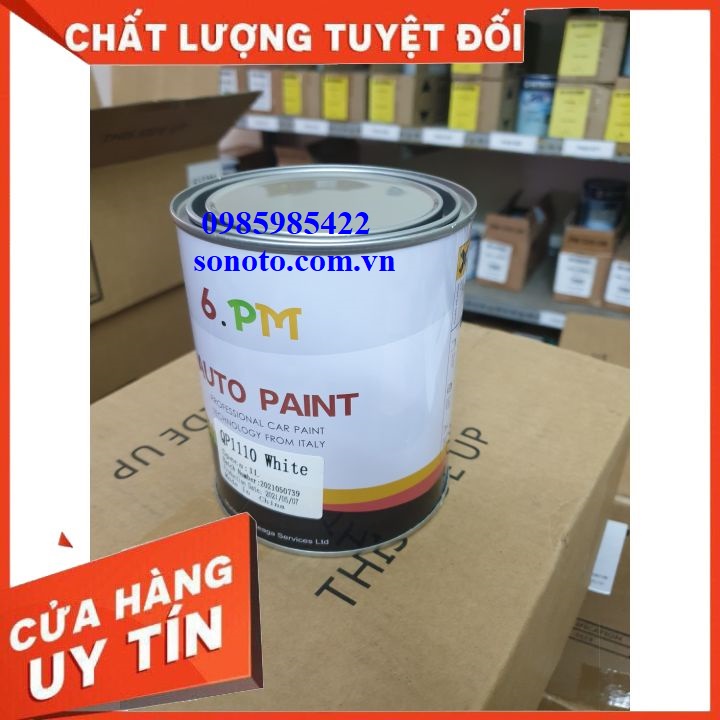 QP1110 Sơn gốc màu trắng 1K Autopaint lon 1 Lít ( Sơn oto xe máy )