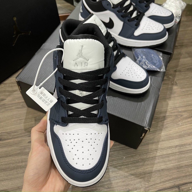 ! hàng chưa về  Giày JORDAN xanh thấp navy , giày sneaker JD 1 nam nữ phong cách hot 2021 full box