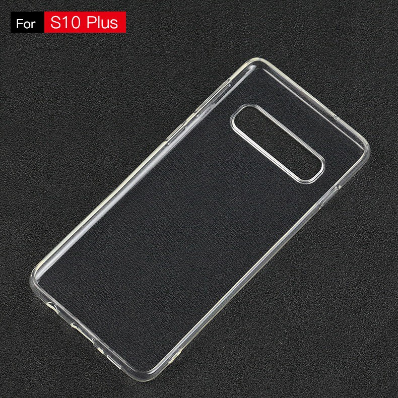 Ốp lưng silicone dẻo trong suốt cho Samsung Galaxy S10 Plus/Lite/S10 5G/S10e/S10/S9/S8/S7/S6 Plus/Edge siêu mỏng 0.5 mm