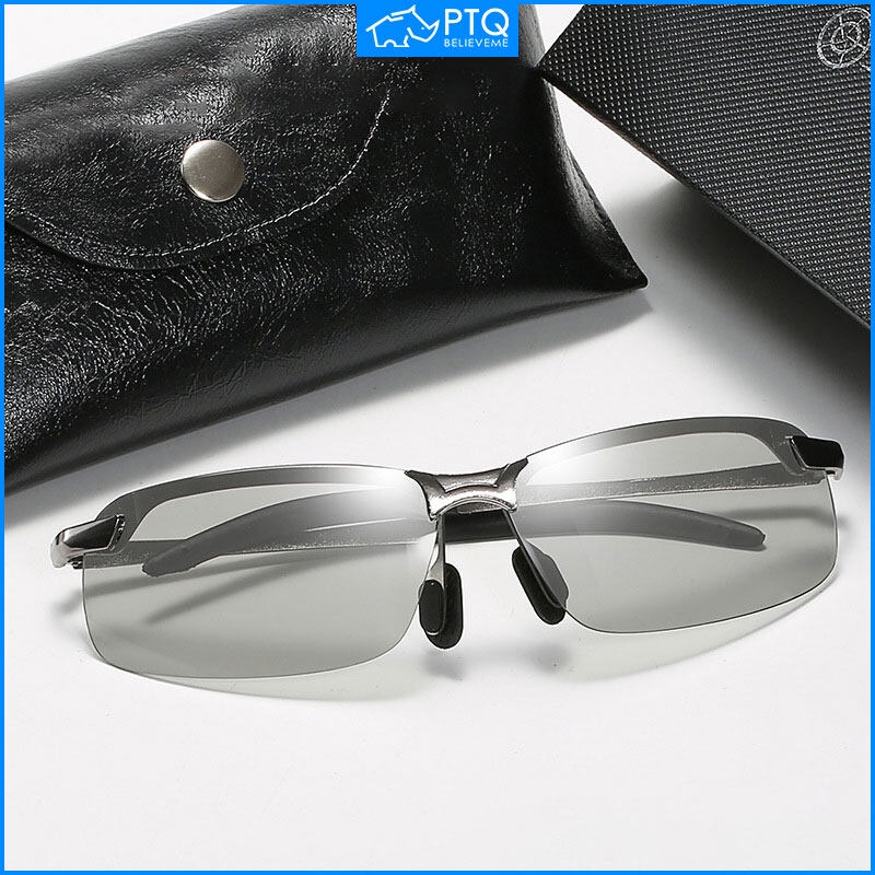 Kính Chống Nắng PTQ Gọng Kim Loại Tầm Nhìn Ban Đêm Phong Cách Thể Thao Thời Trang Cho Nam