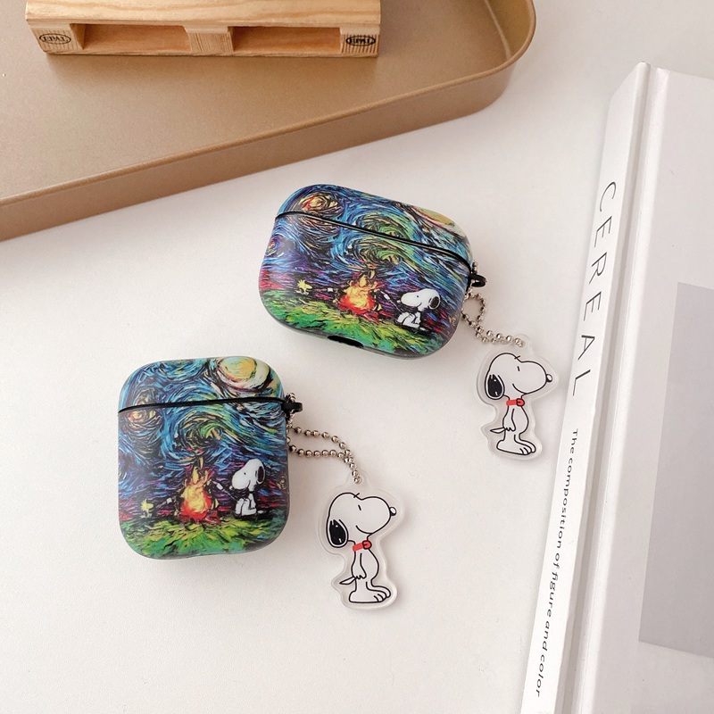 Ốp Bảo Vệ Hộp Đựng Tai Nghe Airpods 1 / 2 Hình Chó Snoopy Xinh Xắn