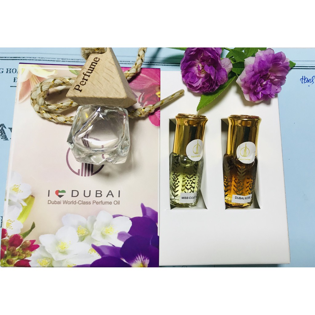 Tinh dầu nước hoa Dubai Mini 3ml dạng lăn (tặng kèm lọ treo ô tô)
