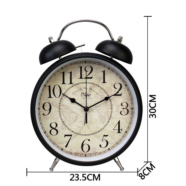 Đồng Hồ Báo Thức Vintage Black Cỡ Lớn