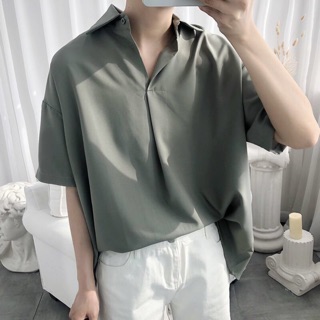 [ QUÁ HOT ]_Áo sơ mi không cúc cổ vest sang chảnh ( 3 màu )