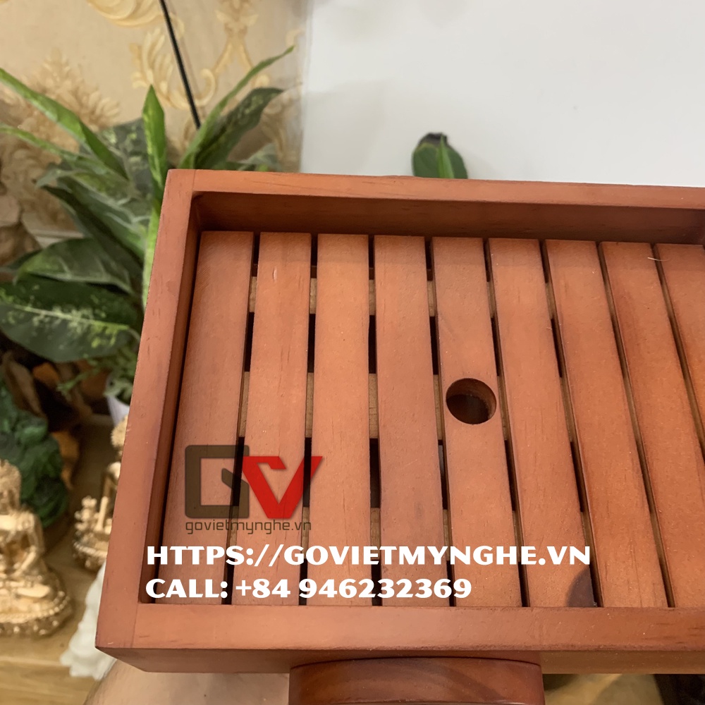 Khay gỗ trang trí món ăn khay gỗ decor chụp hình khay gỗ hình xe kéo bò trang trí món ăn - Dài 30cm