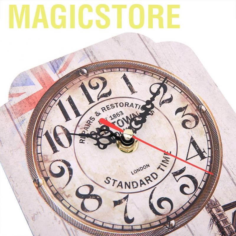 Magicstore European Retro House Rectangle Living Room Decoration Wall Clock Bar Clocks Fashion