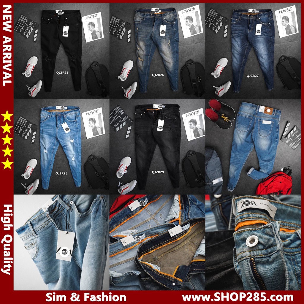 QJZR2 - Quần Jean Nam Xịn Z.R 5 MÀU với chiếc quần jean Co Giãn thì thật thoải mái nhoa đẹp Xuất Sắc !