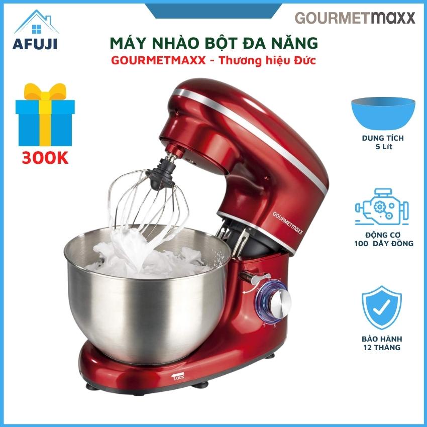 Máy nhào bột đa năng GOURMETMAXX SM-1504, Máy trộn bột gia đình cao cấp thương hiệu Đức nhào bột, đánh kem, trộn salad