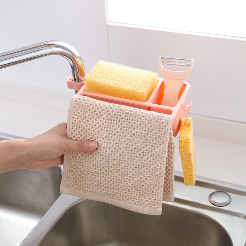 Giá đựng xà phòng gắn vòi nước có thể điều chỉnh tiện dụng cho nhà bếp