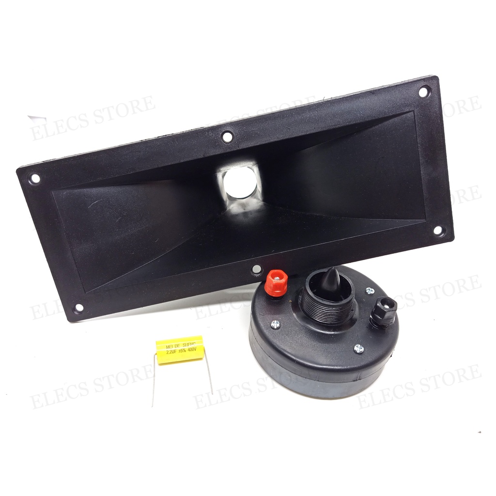 Bộ Loa Treble Kèn 350 + Họng Kèn 28cm x 11cm + Tụ Loa Treble 2.2uF