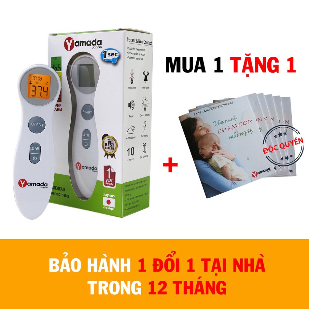 GIÁ HỦY DIỆT  Nhiệt kế điện tử hồng ngoại đo trán Yamada - Đo thân nhiệt, sữa, nước tắm, nhiệt độ phòng chỉ 1 giây >>>>>