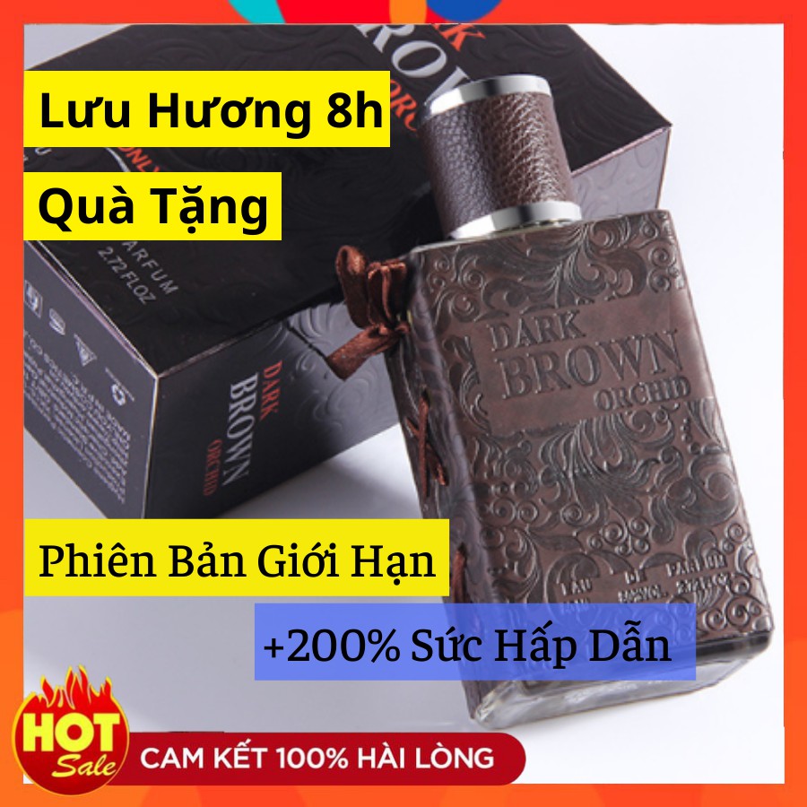 Nước Hoa Nam Dark Brown 80ml Thơm Lâu 12h, Hương Nam Tính, Lịch Lãm Dầu Thơm Nam