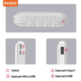 Hình ảnh Sạc dự phòng BASIKE PT113P 10000mAh kèm cáp sạc Type-C phù hợp với iPhone và Android cao cấp-6
