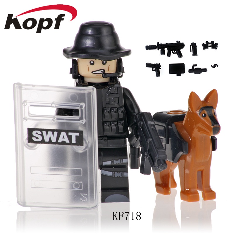 Lắp ráp đồ chơi trẻ em quân sự lắp ráp khối xây dựng minifigures khối xây dựng cho trẻ em đồ chơi giáo dục sớm