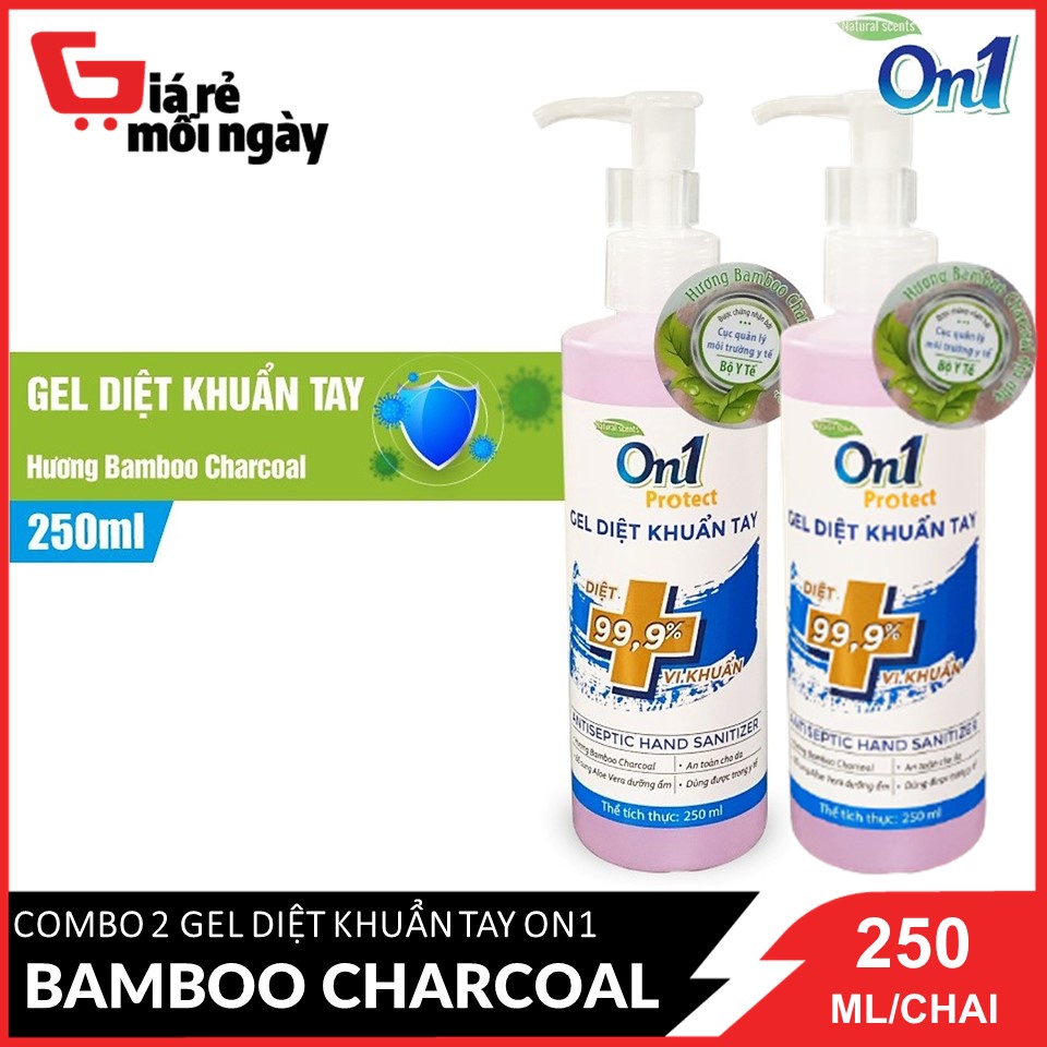 COMBO 2 Chai Gel rửa tay diệt khuẩn On1 Protect  250mlx2