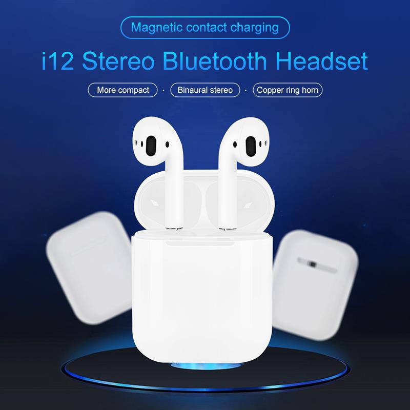 TAI NGHE BLUETOOTH 5.0 THẾ HỆ MỚI CẢM ỨNG I12 ÂM CỰC HAY BASS MẠNH SIÊU KHỦNG HÀNG CHUẨN