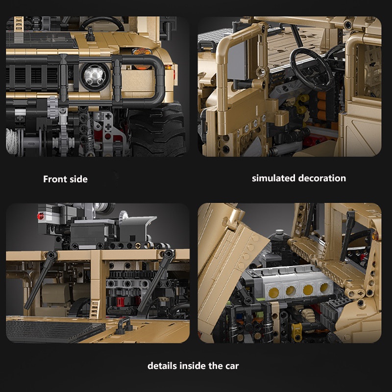 Đồ chơi Lắp ráp Mô hình siêu xe CaDA 1:8 HUMVEE Off-Road Vehicle C61036