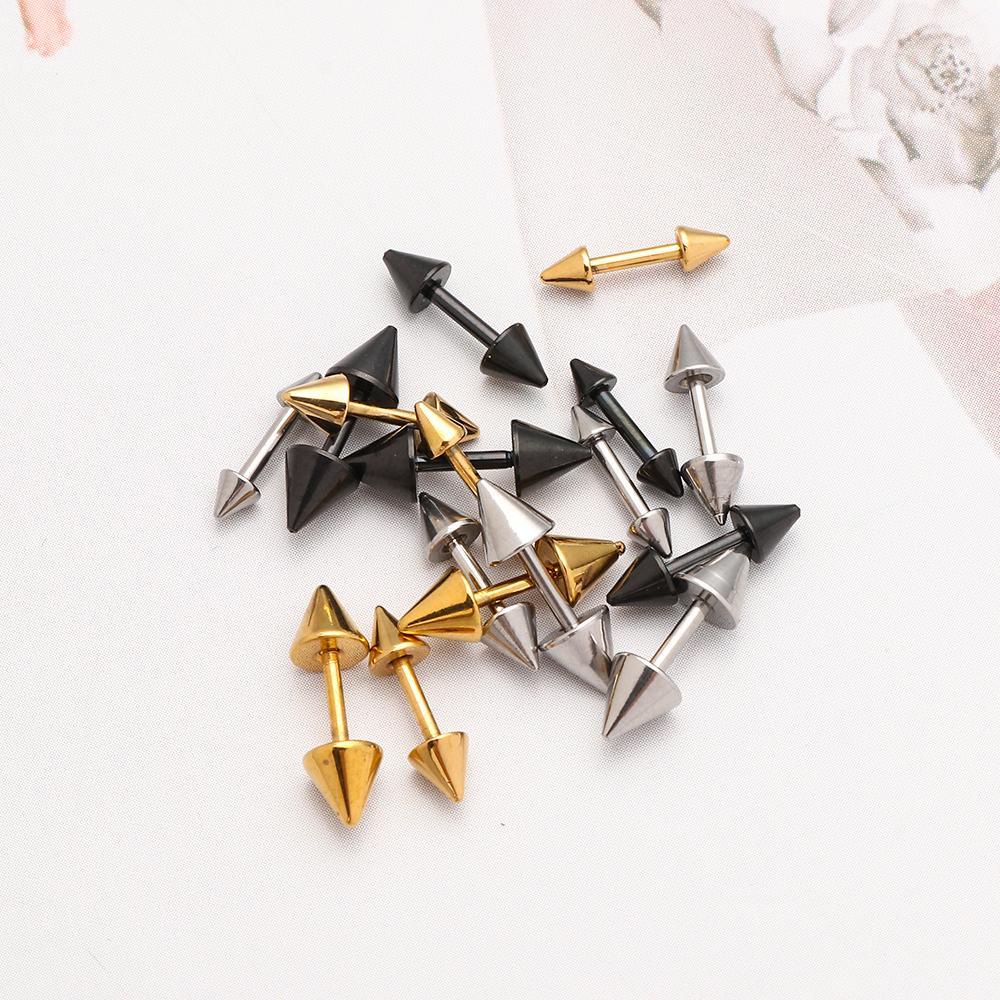 EUCA Set 2 Khuyên Tai Đinh Tán Bằng Thép Không Gỉ Nhiều Màu Sắc Cá Tính
