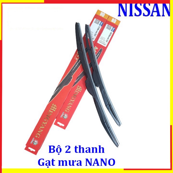 Bộ 2 thanh gạt nước mưa ô tô đa năng Nano thanh cứng dành cho các dòng xe Nissan