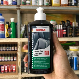 (TẶNG KHĂN LAU XE) Sonax - Dưỡng da ô tô - Dạng kem