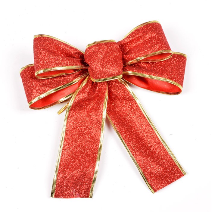 Phụ kiện trang trí noel nơ họa tiết NV01
