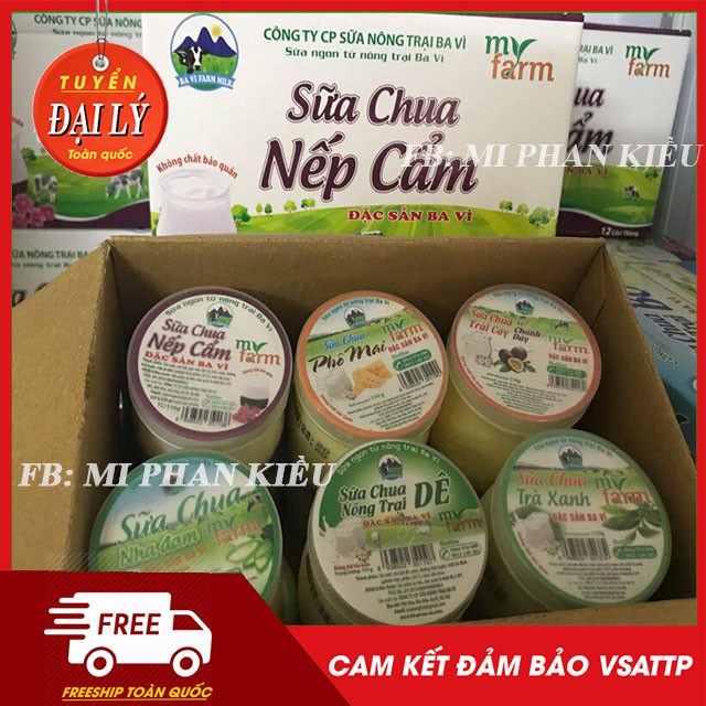 [TUYỂN SỈ SỮA CHUA TRÊN TOÀN QUỐC 6X] SỮA CHUA BA VÌ MY FRAM ĐẢM BẢO VSATTP, KHÔNG CHẤT BẢO QUẢN, HSD 1 THÁNG.