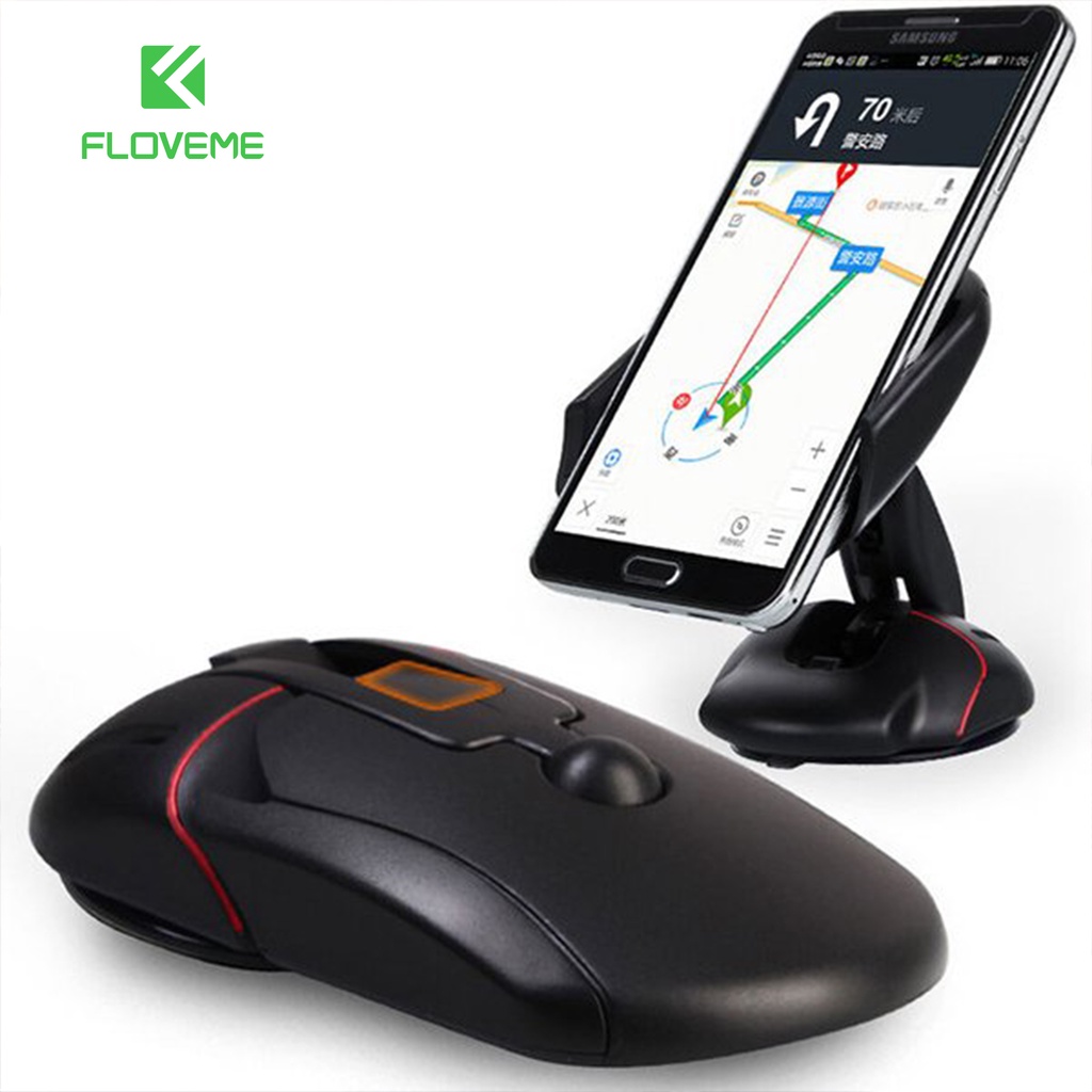 Giá đỡ Oto, Xe máy Floveme MOUSE  - bám dính chắc chắn, Vô cùng nhỏ gọn, Tương thích với mọi dòng điện thoại