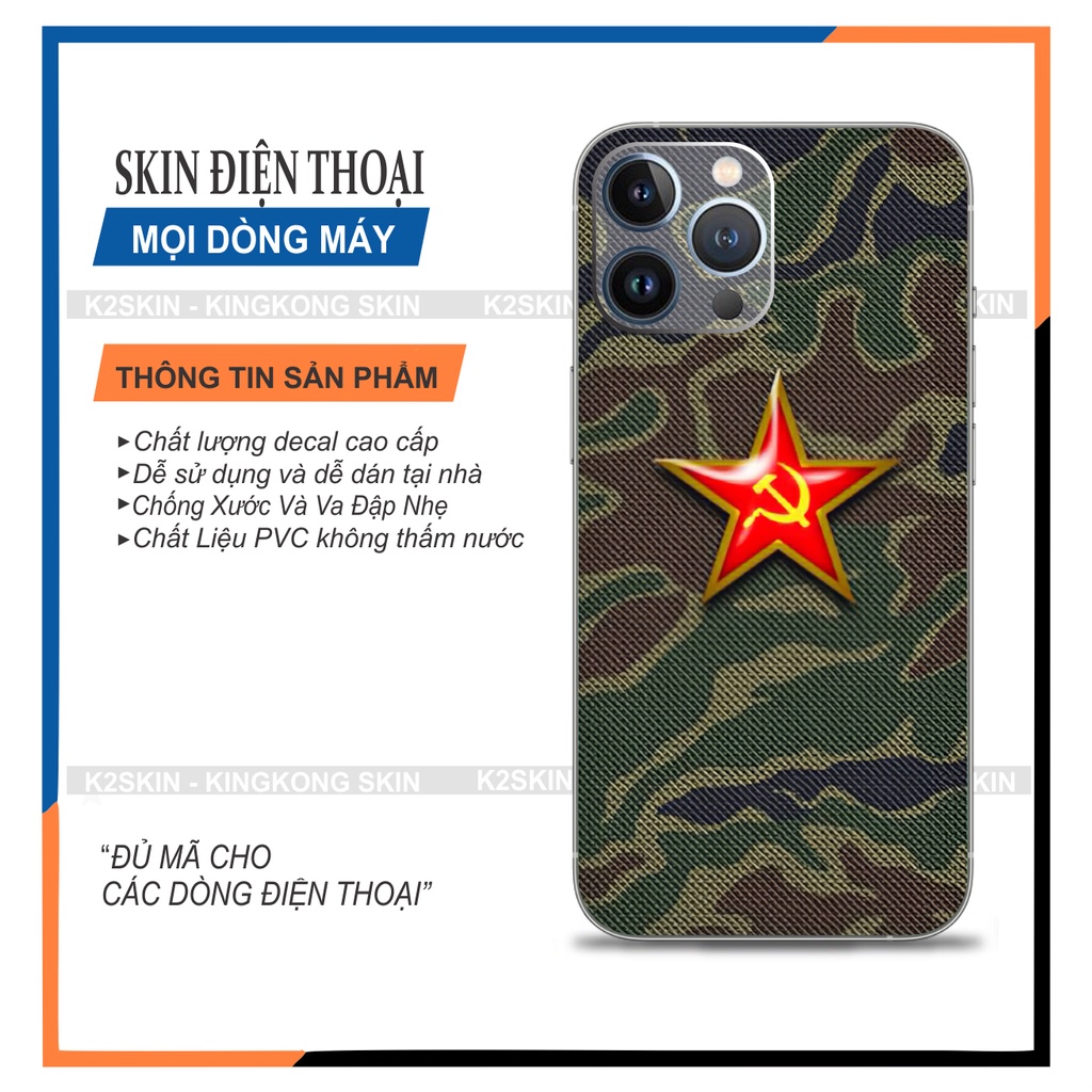Miếng dán Skin cho Android và  Iphone 6/7/8/x/xs/11/12pro/13promax/13/13pro ( Mã skin 057)