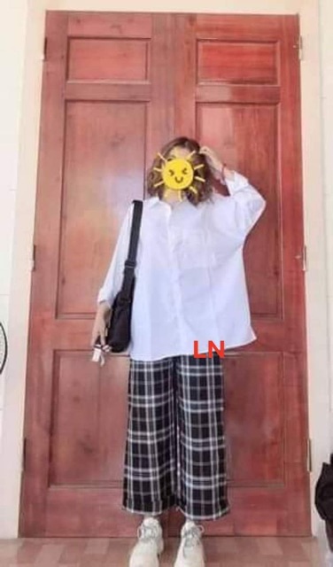Sét sơmi tay dài + quần kẻ than DVN766
