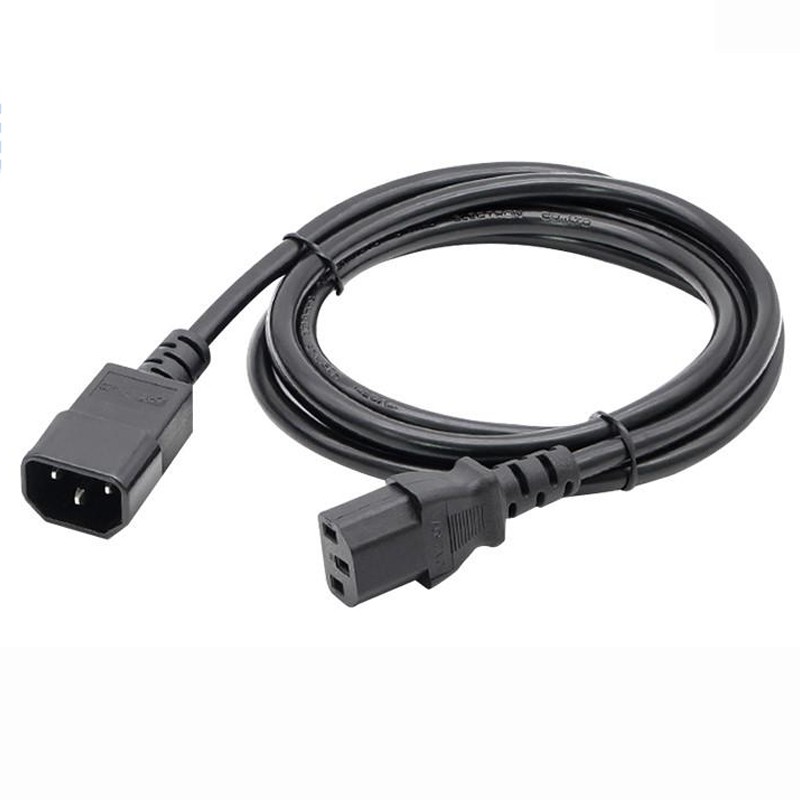 Cáp nguồn UPS DPU PSU nối dài 1 đầu đực 1 đầu cái C13 C14 1.5 mét 3x0.75mm chịu tải 1200 watt
