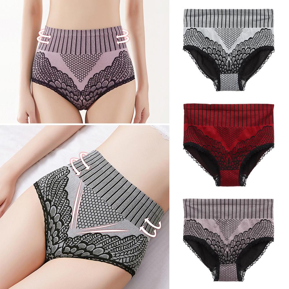 Quần Lót Định Hình Thoáng Khí Phối Ren Không Đường May Cho Nữ