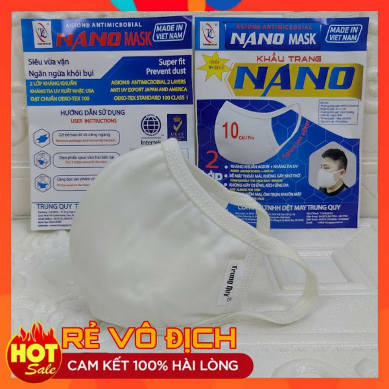 Khẩu Trang Nano 2 Lớp Chống Bụi và Tia uv