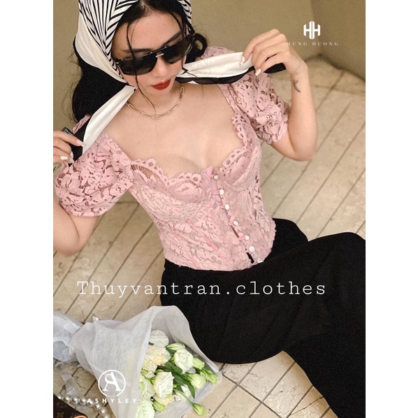Áo ren cup ngực cosret Ashley
