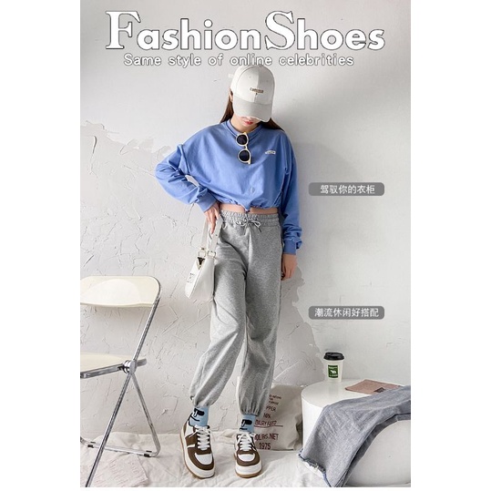 Giầy thể thao nữ chữ ABC nâu hottrend