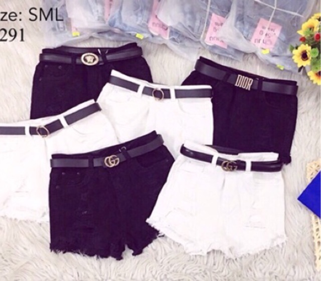 [Mã WASTMAY giảm 15% tối đa 30K đơn 150K] Short jean trắng đen rách | BigBuy360 - bigbuy360.vn
