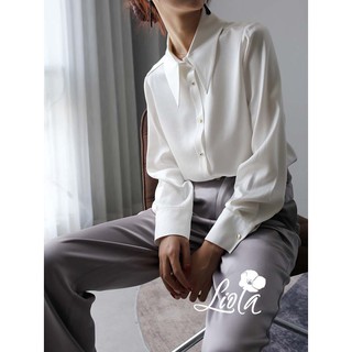 Áo sơ mi lụa - Áo SOMI lụa Satin dài tay cá tính