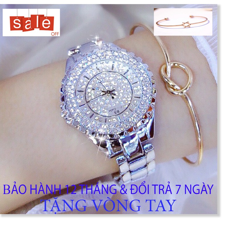 [Ở ĐÂU RẺ HƠN SHOP HOÀN TIỀN] Đồng hồ nữ BS M3 Dây thép không gỉ, Kính chống xước, Bảo hành 12 tháng